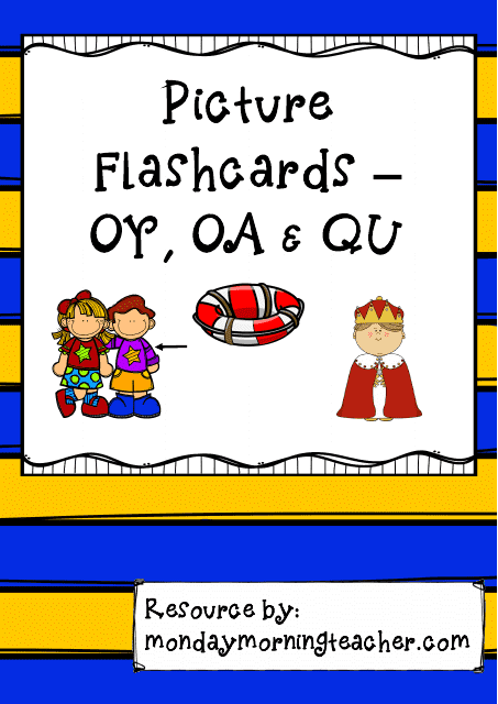 Phoneme Flashcards - Oy, OA & Qu
