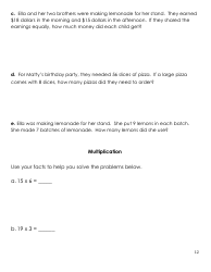 4th Grade Summer Math Work, Page 12