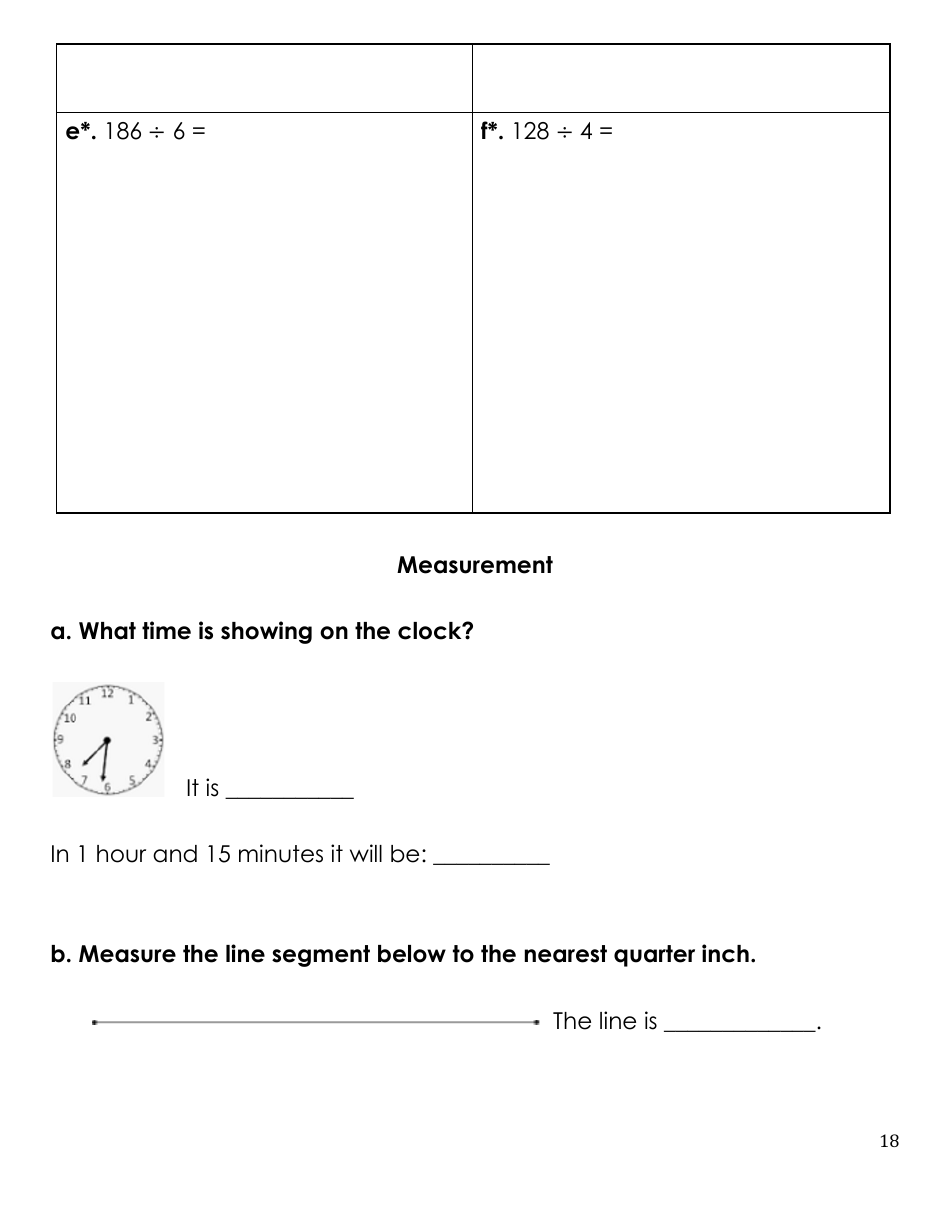 4th Grade Summer Math Work, Page 18