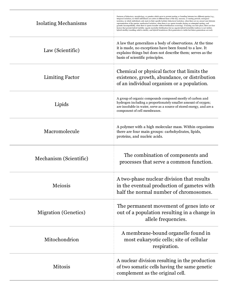 Biology Terms Flashcards, Page 10