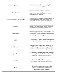 Biology Terms Flashcards