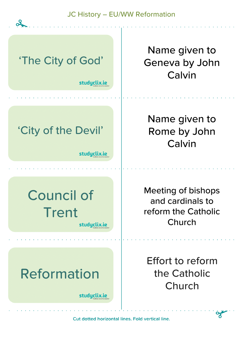History Flashcards - Reformation, Page 5