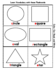 Document preview: English Vocabulary Flashcards - Shapes