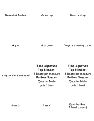 Piano Keys Flashcards, Page 5