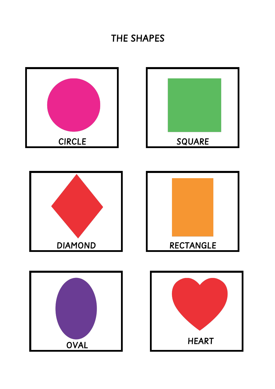 Shapes Flashcards, Page 1
