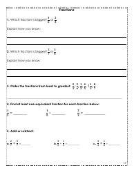 Rising Fifth Grade Math Summer Packet, Page 17