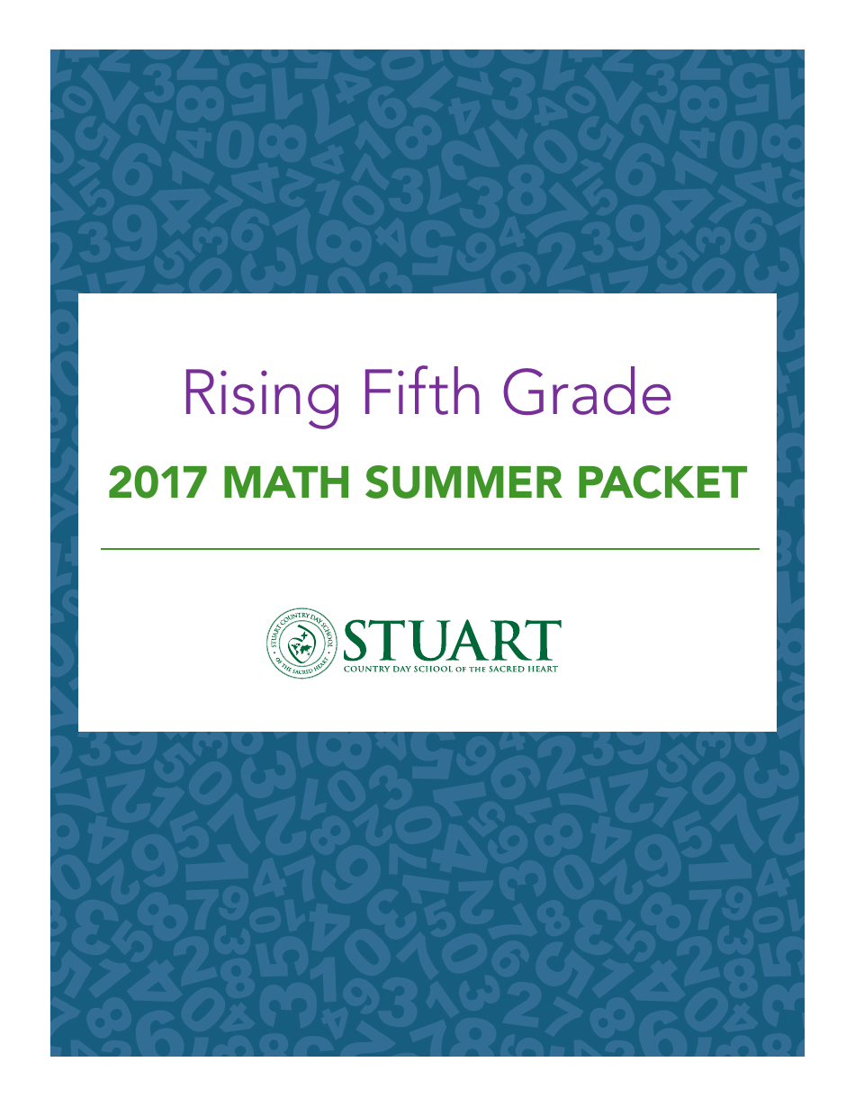 Rising Fifth Grade Math Summer Packet, Page 1