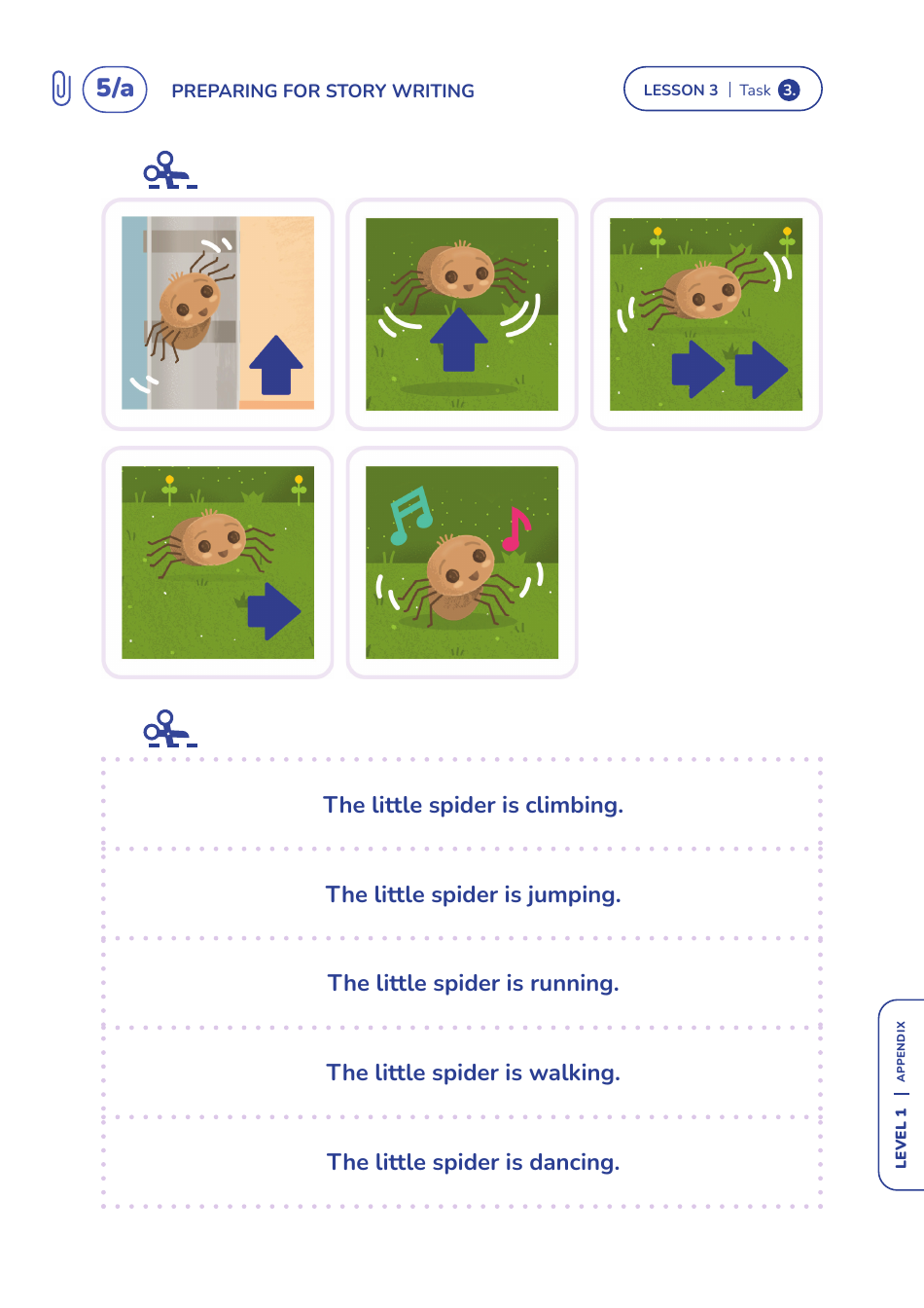 Nature, Time and Weather, Directions Lessons - Itsy Bitsy Spider, Page 19