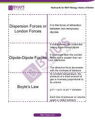 Biology Flashcards - States of Matter