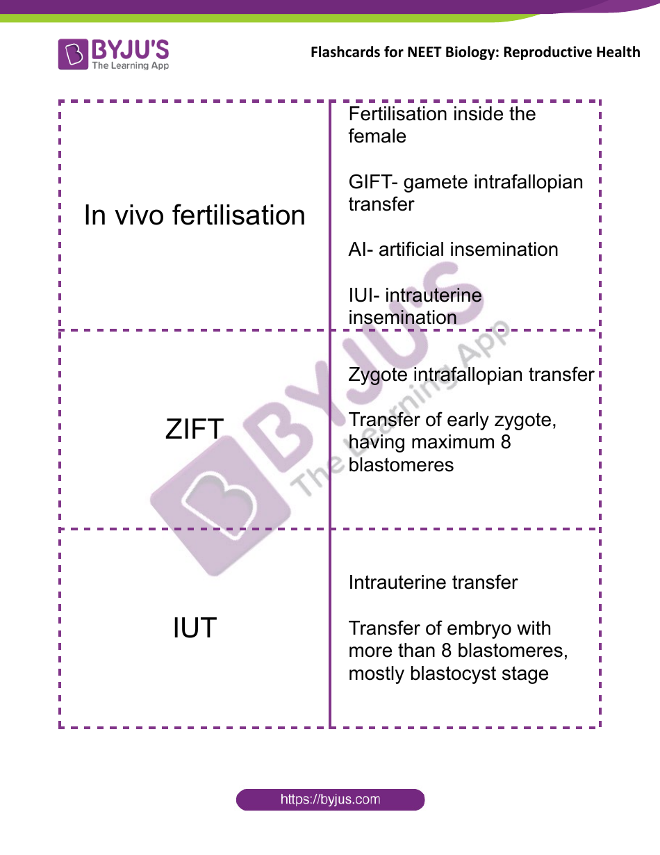 Biology Flashcards - Reproductive Health, Page 5
