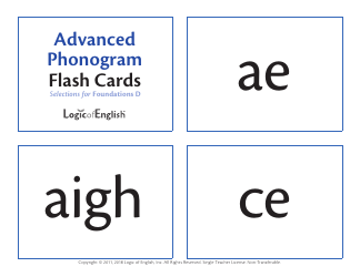 Advanced Phonogram Flash Cards - Logic of English