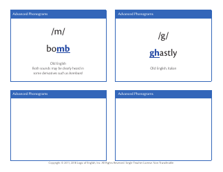 Advanced Phonogram Flash Cards - Logic of English, Page 6