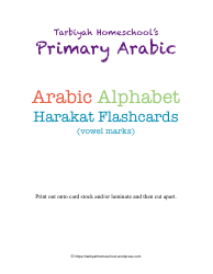 Document preview: Arabic Alphabet Harakat Flashcards - Tarbiyah Homeschool