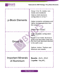 Document preview: Neet Biology Flashcards - the P-Block Elements