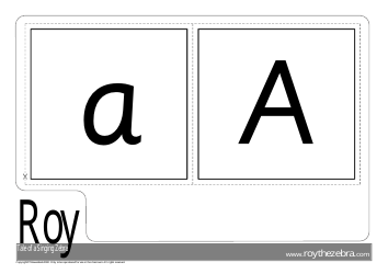 Document preview: Letter a Flashcard