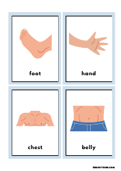 Body Parts Flashcards for Speech Therapy, Page 2