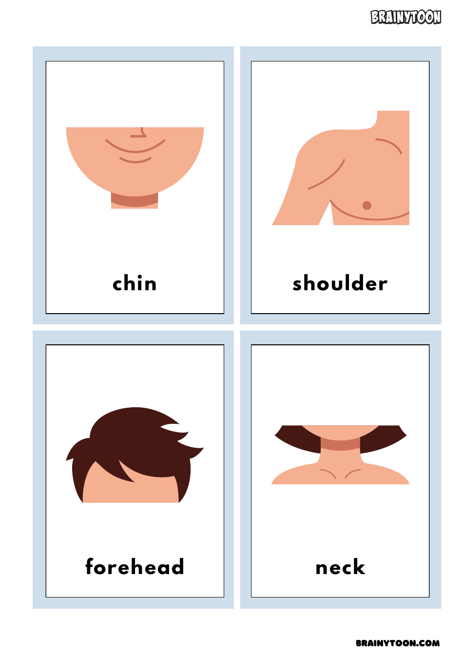 Body Parts Flashcards for Speech Therapy, Page 4