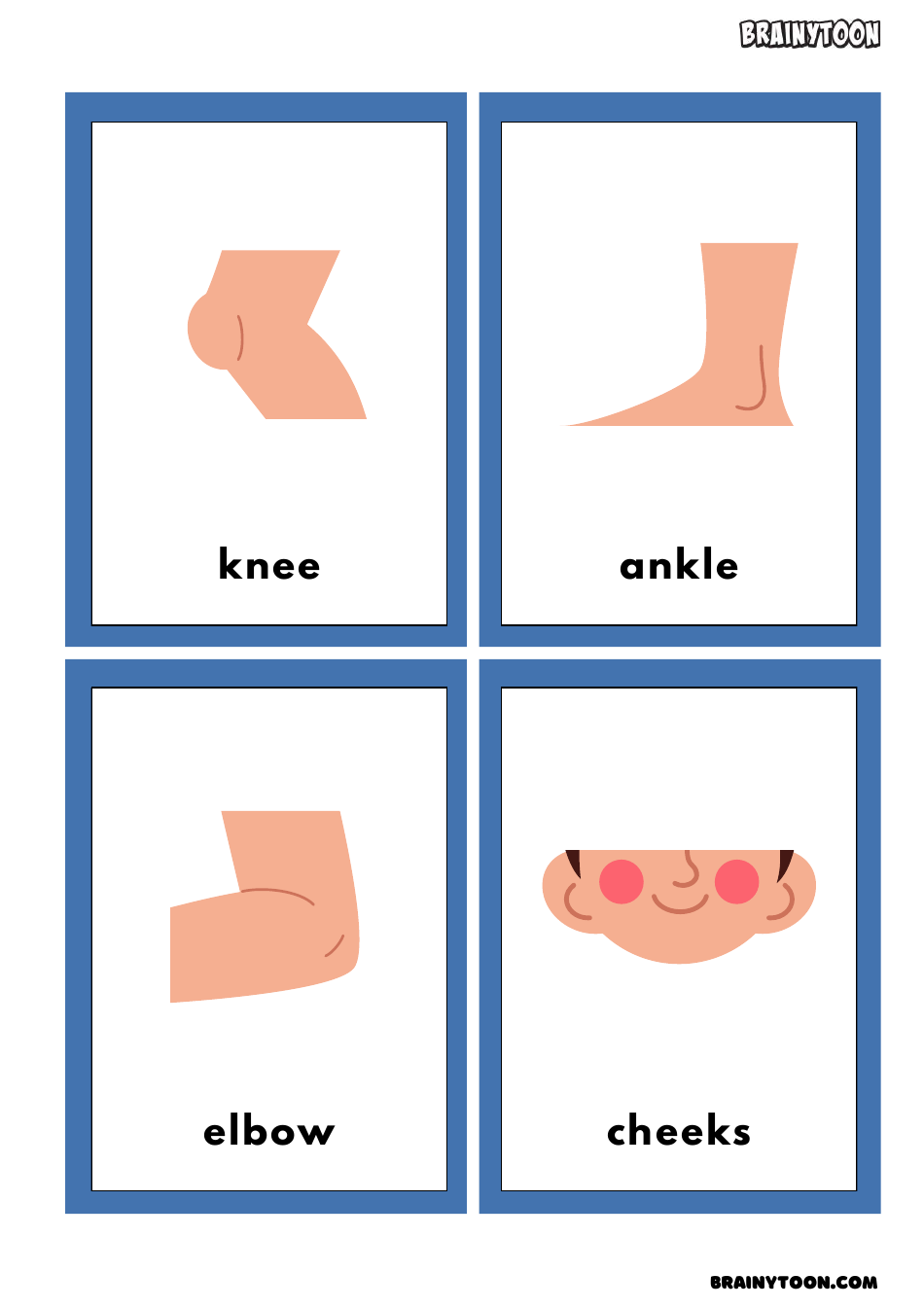 Body Parts Flashcards for Speech Therapy Download Printable PDF ...