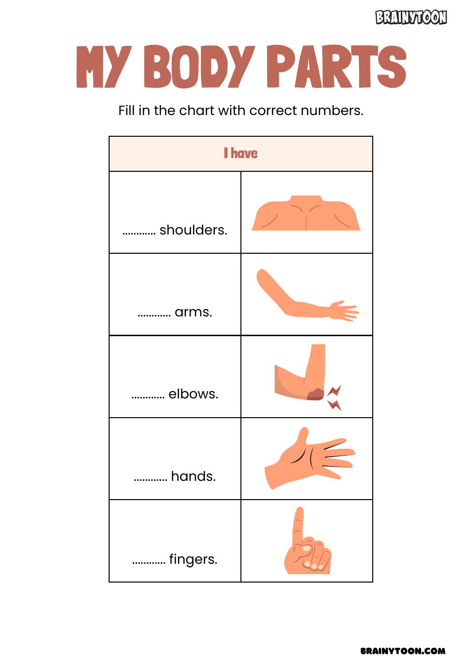 Body Parts Flashcards for Speech Therapy Download Printable PDF ...