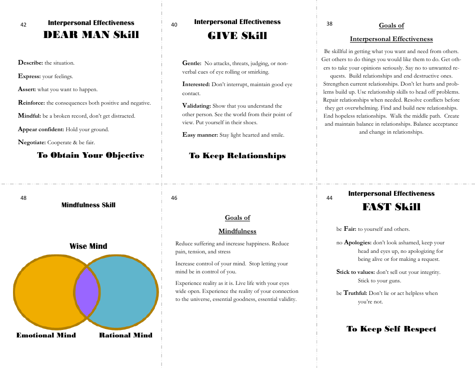 Dialectical Behavior Therapy Flash Cards, Page 10