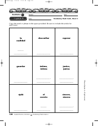 Spanish Vocabulary Flash Cards - Pearson Education, Page 3