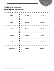 Grade 3 Spelling Word Cards - Houghton Mifflin Harcourt Publishing Company, Page 10