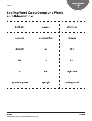 Grade 3 Spelling Word Cards - Houghton Mifflin Harcourt Publishing Company, Page 19