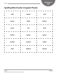 Grade 3 Spelling Word Cards - Houghton Mifflin Harcourt Publishing Company, Page 20