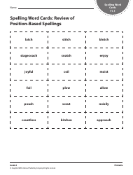 Grade 3 Spelling Word Cards - Houghton Mifflin Harcourt Publishing Company, Page 31