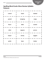 Grade 3 Spelling Word Cards - Houghton Mifflin Harcourt Publishing Company, Page 34