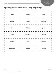 Grade 3 Spelling Word Cards - Houghton Mifflin Harcourt Publishing Company, Page 4