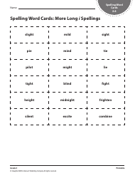 Grade 3 Spelling Word Cards - Houghton Mifflin Harcourt Publishing Company, Page 5