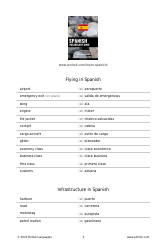 Spanish Vocabulary List - Transportation, Page 3