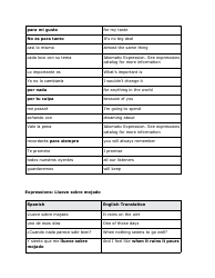 Spanish Vocabuary Flashcards, Page 17