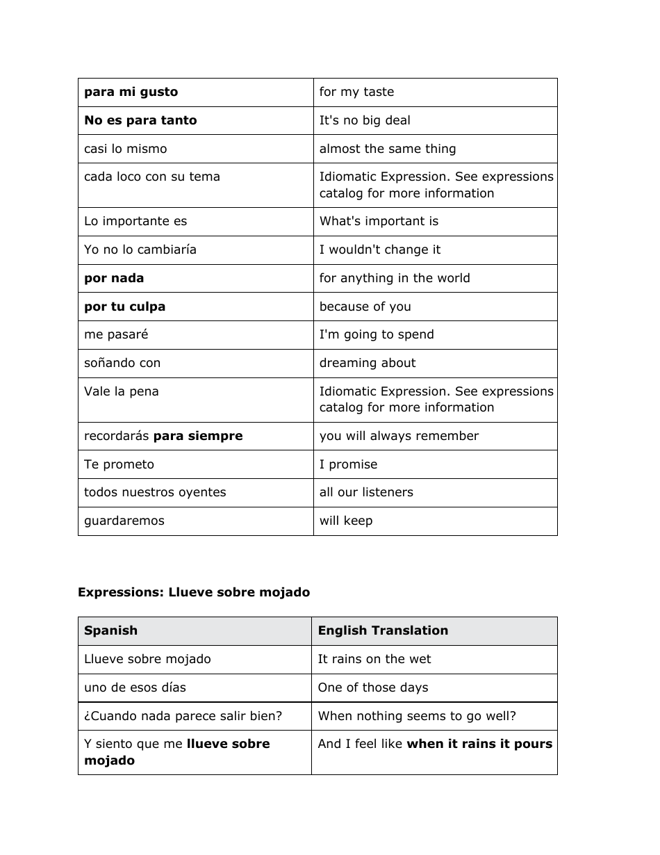 Spanish Vocabuary Flashcards, Page 17