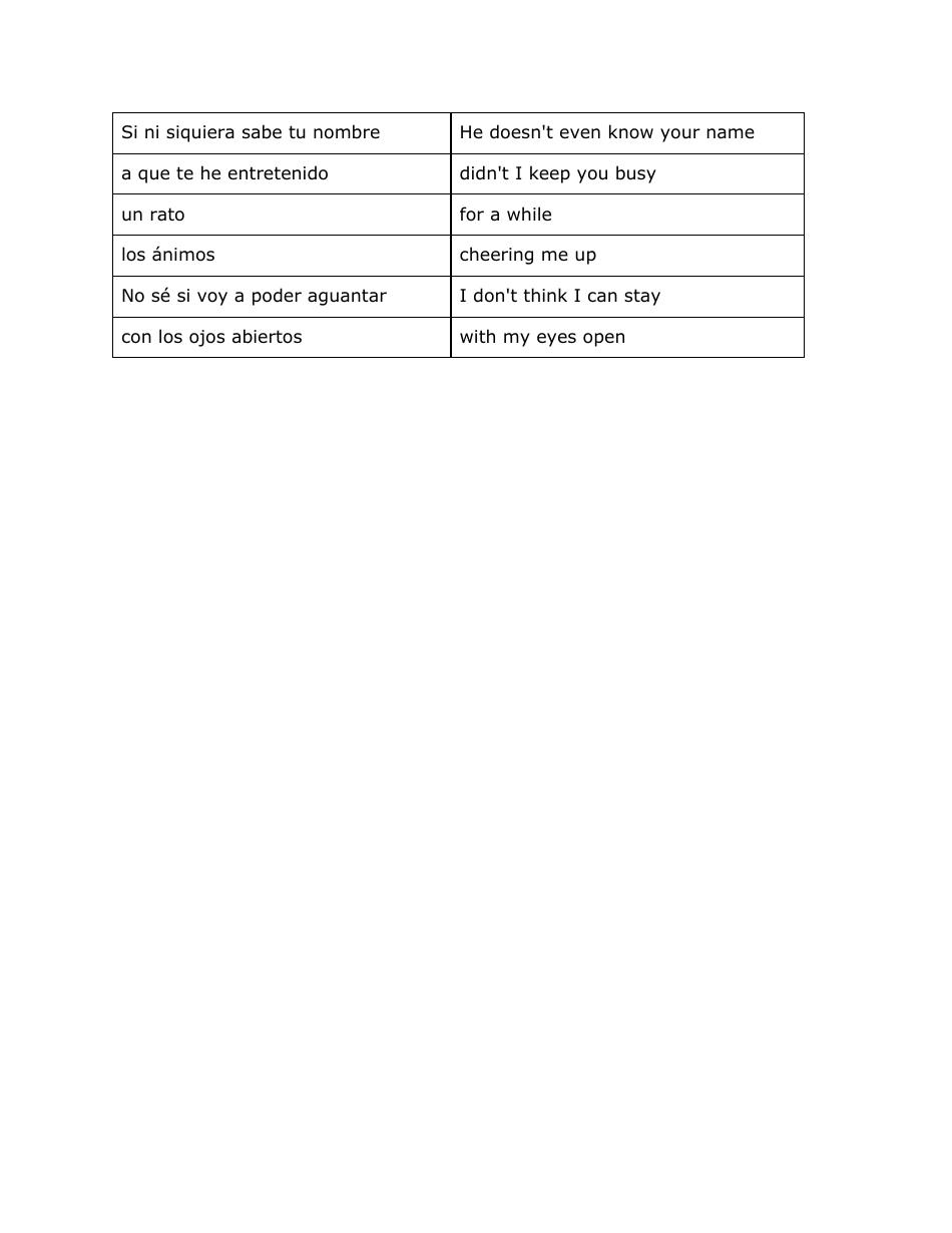 Spanish Vocabuary Flashcards, Page 26