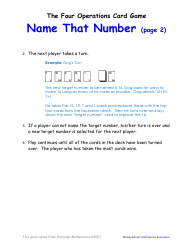 1-20 Number Cards, Page 2