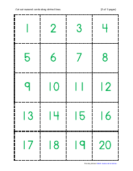 1-20 Number Cards, Page 4
