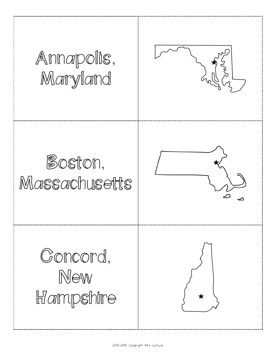 United States Northeast Region States & Capitals Maps & Flashcards ...