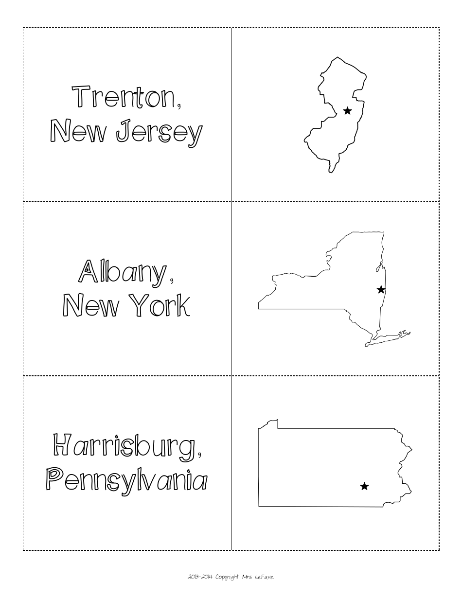 United States Northeast Region States & Capitals Maps & Flashcards ...