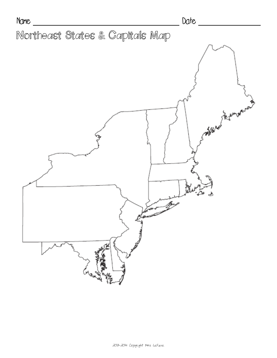 United States Northeast Region States  Capitals Maps  Flashcards, Page 5