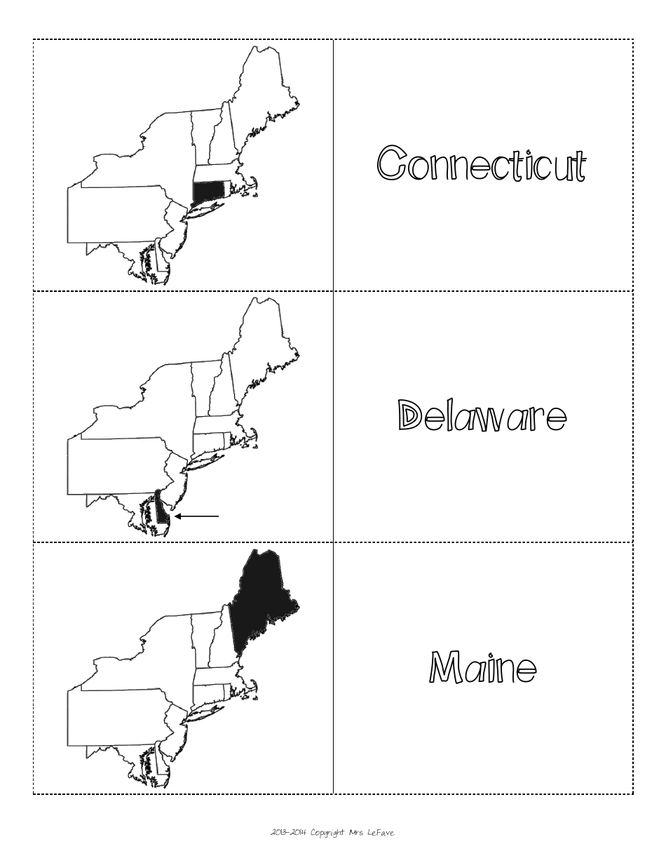 United States Northeast Region States  Capitals Maps  Flashcards, Page 6
