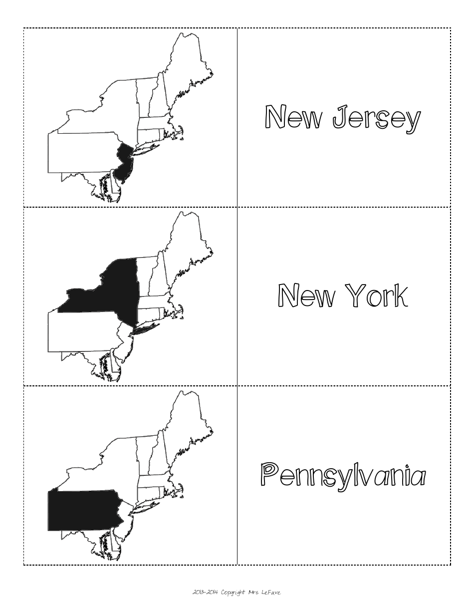 United States Northeast Region States & Capitals Maps & Flashcards ...