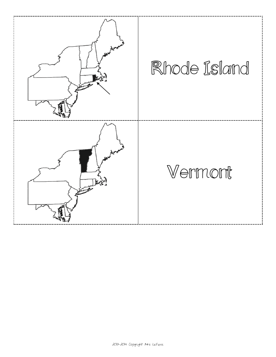 United States Northeast Region States  Capitals Maps  Flashcards, Page 9