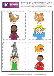 Document preview: British Sign Language Flashcards