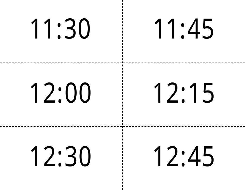 Time Flashcards, Page 16