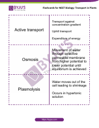Biology Flashcards - Transport in Plants, Page 4