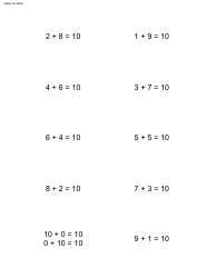 Math Flashcard Templates - Addition, Page 11