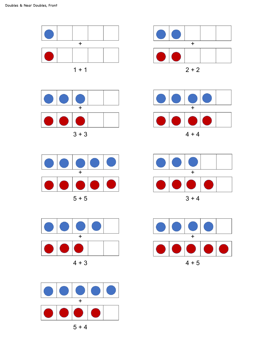 Math Flashcard Templates - Addition, Page 12