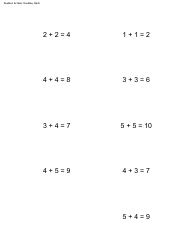 Math Flashcard Templates - Addition, Page 13